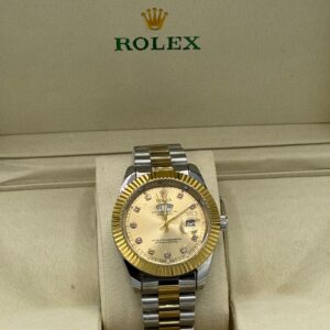 Rolex Luxury Two Tone Day-Date Watch with Simple Box