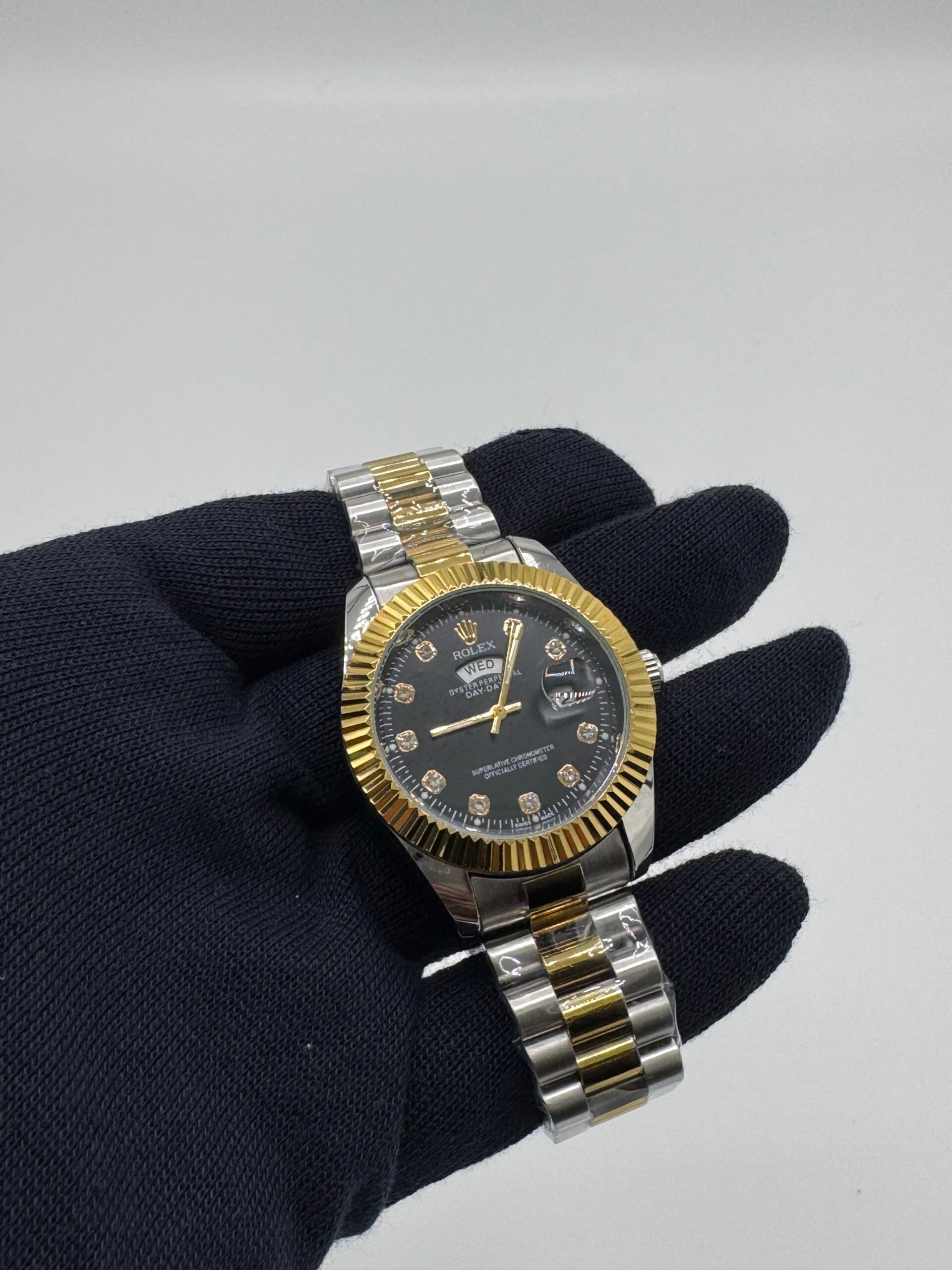 Rolex Luxury Two Tone Day-Date Watch with Simple Box - Image 6