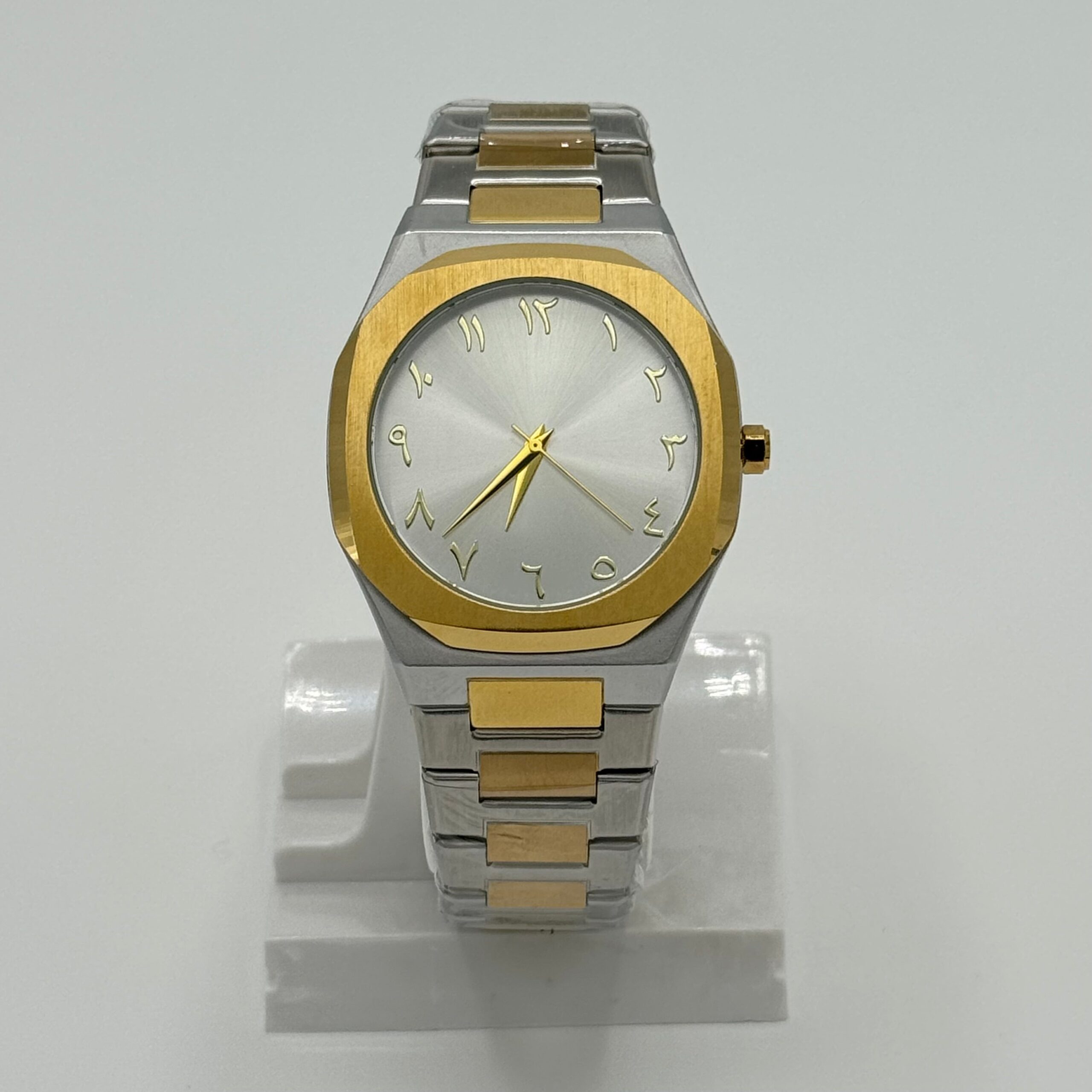 Arabic Dial Stainless Steel Two Tone Watch