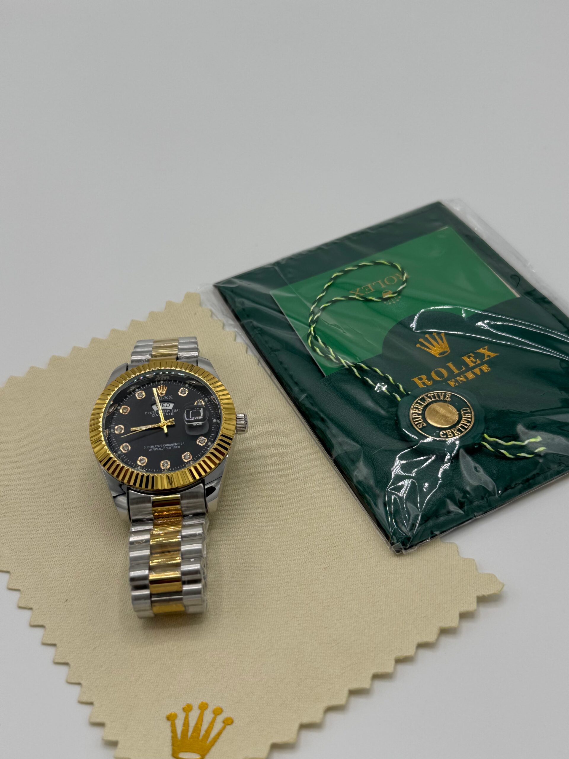 Rolex Luxury Two Tone Day-Date Watch with Simple Box - Image 5