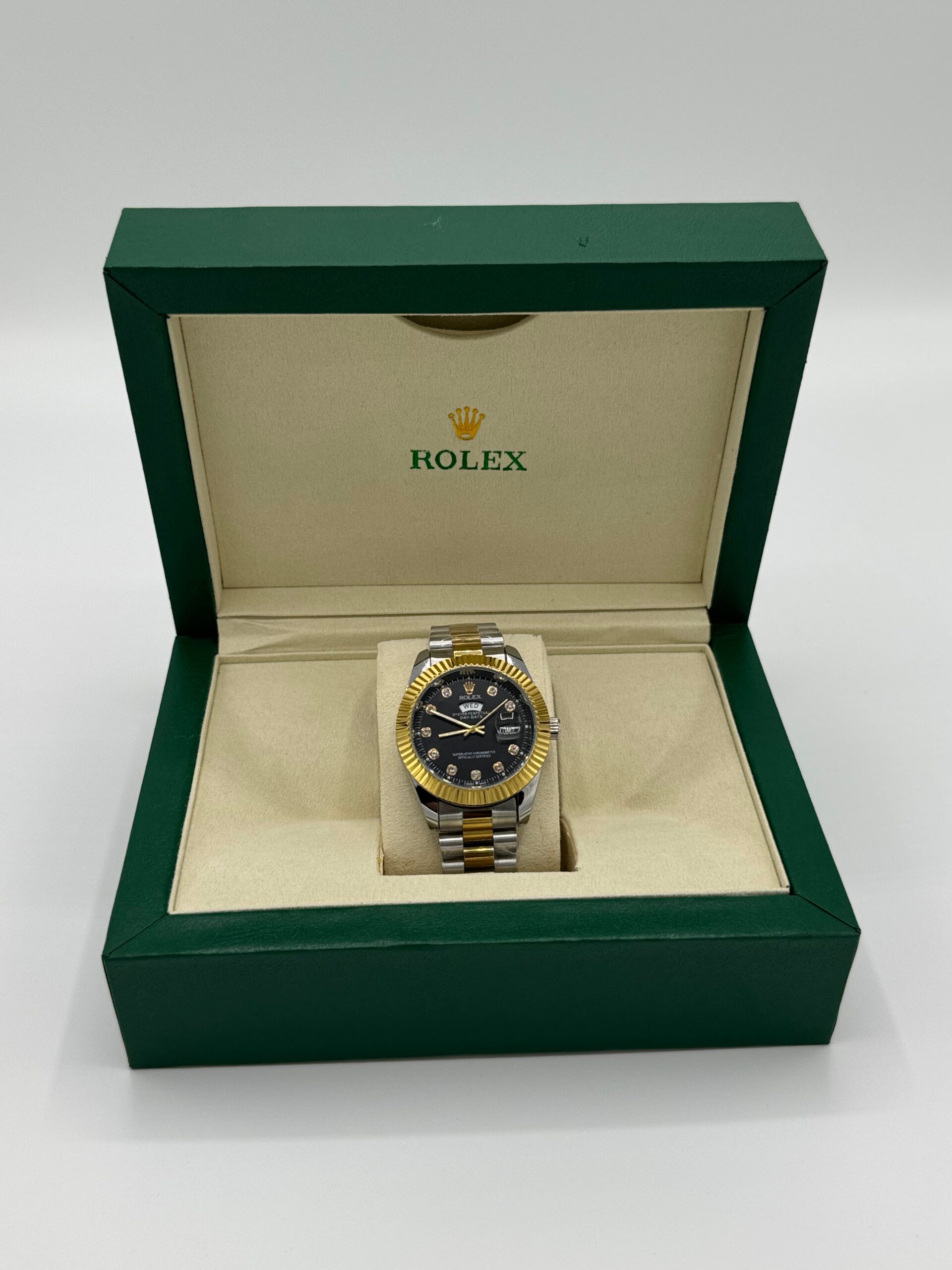Rolex Luxury Two Tone Day-Date Watch with Simple Box - Image 2