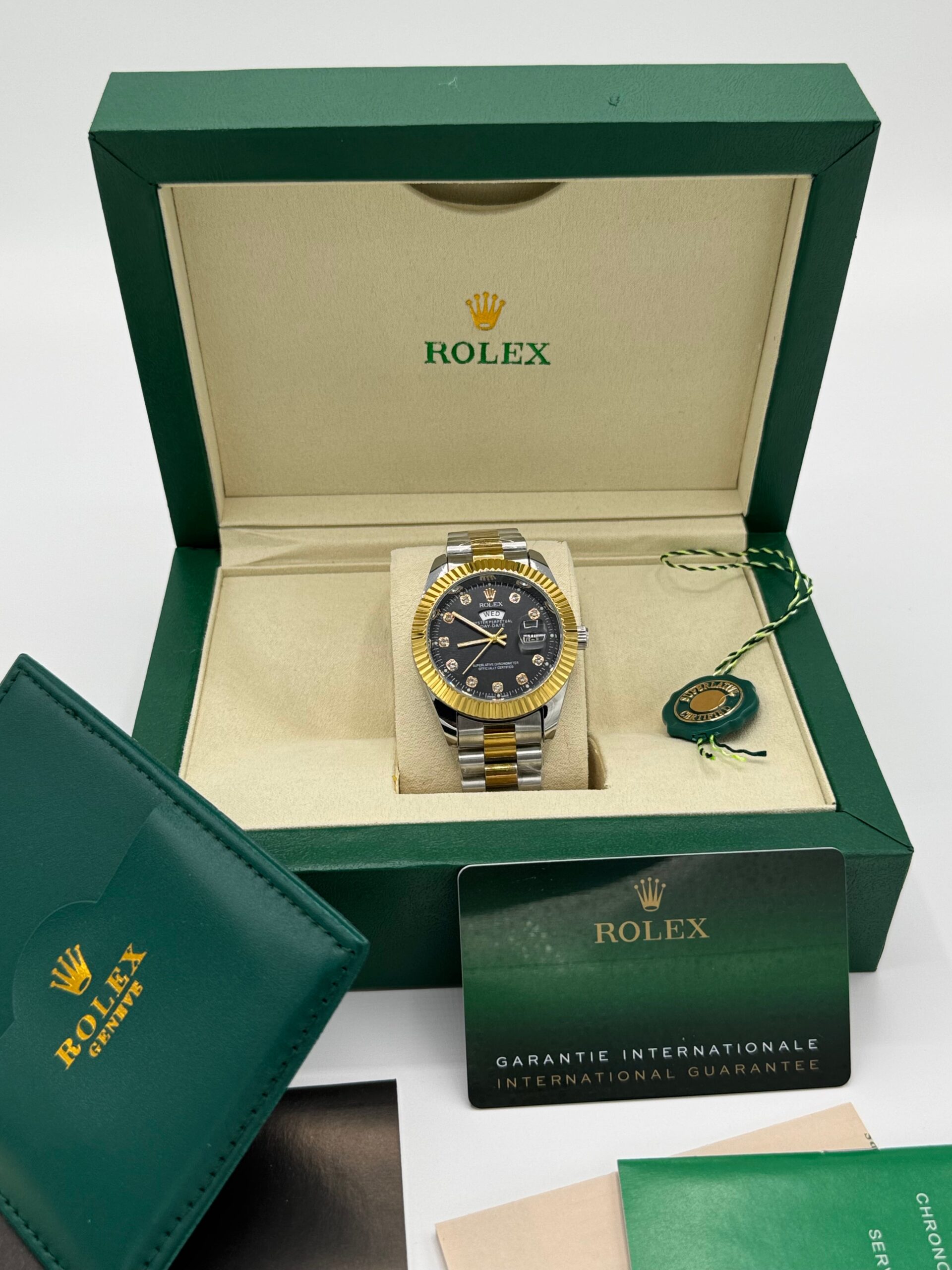 Rolex Luxury Two Tone Day-Date Watch with Simple Box - Image 3